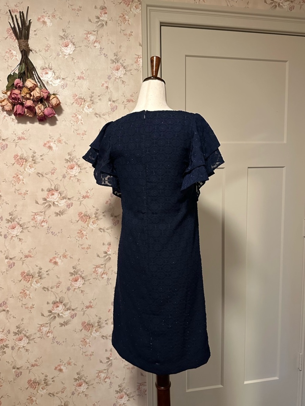 NWT Lilly Pulitzer Dress Kathie 0 Navy Tanzanian Clip - Picture 5 of 10